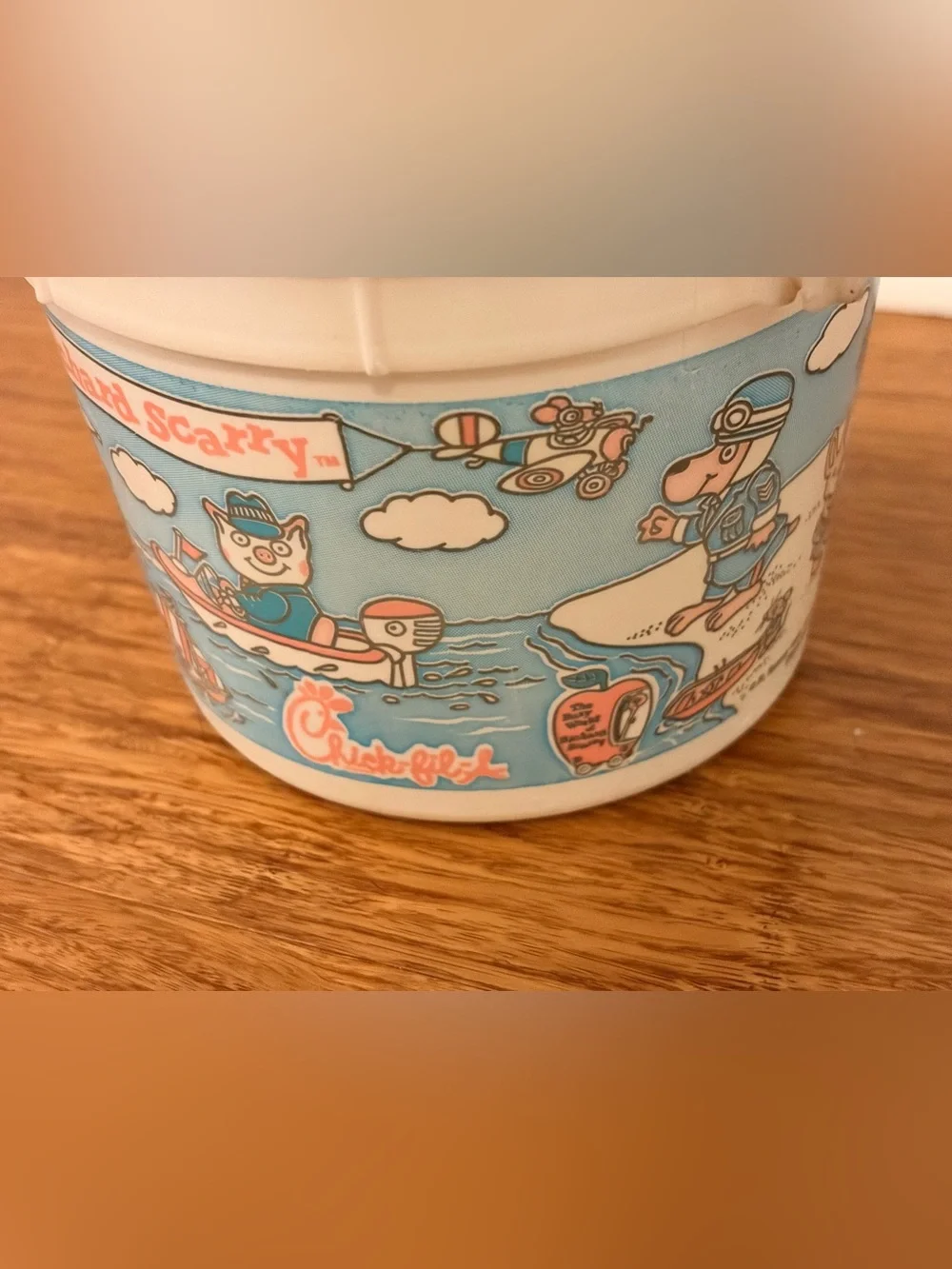 Chick-Fil-A Busy World of Richard Scarry 1993 Vintage Meal Bucket Pail 90s Kid